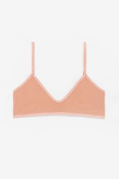 Peach Beach Spring Low-cut Camisole With Built-in Bra, Everyday Summer Triangle Top Bra, Casual Everyday Summer Bra, Summer Cotton Bra, Summer Everyday Cotton Bra, Spring Low-cut Bra-friendly Top, Summer Everyday Bra, Trendy Fitted Tops For Summer, Low-cut Bra Friendly Top