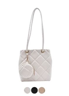 Titania Handbags – Ultra Seller Shoes White Hobo Bag For Daily Use With Phone Bag, White Hobo Bag With Mobile Phone Bag For Travel, White Hobo Bag With Mobile Phone Pocket For Travel, Daily Use Phone Bag With Detachable Handle, White Hobo Bag For Travel, White Double Handle Shoulder Bag With Phone Pocket, White Satchel Shoulder Bag With Cell Phone Pocket, Daily Use Bucket Shoulder Bag With Cell Phone Pocket, Everyday Use Phone Bag With Detachable Handle