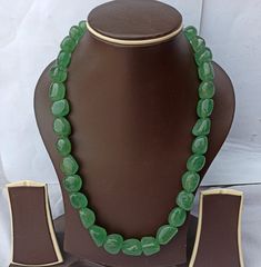 Awesome 20 '' 704 Carat Natural Green Strawberry Quartz Smooth Oval Nugget Beads Gemstone Necklace 100% Natural With Adjustable Cord Necklace Stone : Natural Green Strawberry Quartz Shape :- Oval Necklace - 20 inch Size :- 12x14 mm to 13x22mm Weight :- 704 carat Polish :- Handmade Purity :- AAA color - green makes a great gift for your loved ones. It is known as the 'love stone' as the message it emits is the strong vibration of unconditional love, joy, warmth and healing. As quartz crystals are Oval Green Beaded Jewelry, Oval Gemstone Beads For Jewelry Making, Green Oval Beaded Jewelry, Oval Stone Beads For Jewelry Making, Oval Gemstone Beaded Necklaces For Jewelry Making, Green Oval Polished Beads Jewelry, Green Oval Gemstone Beads Jewelry, Green Oval Faceted Bead Necklaces, Green Oval Gemstone Bead Necklace