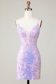 Sparkly Homecoming Dress, Corset Cocktail Dress, Dresses For Dance, Corset Homecoming Dress, Party Dress Purple, Cocktail Dress Purple, Purple Homecoming, Hoco Dress Inspo, Senior Hoco