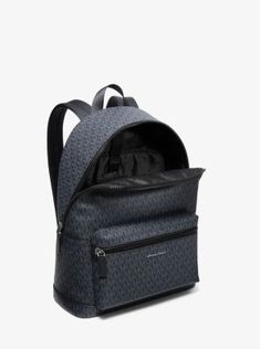 Conquer the day in style with our Cooper backpack. Made from logo-print canvas with polished hardware it features a zip fastening that will keep items safely stored and an exterior compartment for your most-used essentials. Commuter Backpack, Gunmetal Hardware, Backpack Reviews, Backpack Free, Michael Kors Outlet, Wedge Pumps, Blue Backpack, Michael Kors Collection, Sunglasses Branding