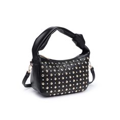 Get ready to rock with the Lennox Studded Crossbody! This vegan leather bag is studded for an edgy look and can be worn crossbody for hands-free style. Say goodbye to boring bags and hello to major style with the Lennox Studded Crossbody! Material: Vegan Leather Inside and back zipper pocket Ships with love from our warehouse in Smithfield,VA Studded Shoulder Bag For Everyday Use, Crossbody Style, Chic Rivets Crossbody Shoulder Bag, Chic Crossbody Shoulder Bag With Rivets, Studded Crossbody Bags For Everyday Use, Everyday Crossbody Bags With Studs, Chic Studded Shoulder Bag For Party, Chic Party Shoulder Bag With Studs, Chic Black Bags With Rivets, Chic Shoulder Bag With Rivets For Everyday Use