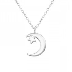 This Solid Silver Moon Pendant with necklace is from our necklaces category and makes the perfect addition to your jewelry collection. Crafted from high-quality .925 Sterling Silver with an advanced E-Coat finishing to resist tarnish. Can be considered petite/small in size, please read carefully before buying. Pendant measures approx 12 mm x 10 mm, silver necklace measures 45cm and is about 1mm thick. Sterling Silver Symbolic Necklace With Moon Charm, Sterling Silver Crescent Celestial Necklace, Symbolic Sterling Silver Necklace With Moon Charm, Sterling Silver Moon Necklace In Celestial Style, Celestial Sterling Silver Crescent Necklace, Celestial Moon Shaped Sterling Silver Necklace, Celestial Moon-shaped Sterling Silver Necklace, Celestial Crescent Sterling Silver Necklace, Sterling Silver Moon Phase Necklace In White Gold