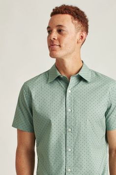 Stretch Riviera Short Sleeve Shirt | Bonobos Green Slim Fit Button-up Shirt, Green Collared Shirt For Semi-formal Occasions, Summer Dress Shirt With Spread Collar And Button Closure, Summer Relaxed Fit Button-up Dress Shirt, Summer Cotton Dress Shirt With Collar, Cotton Collared Dress Shirt With Hidden Button Closure, Modern Slim Fit Shirt With Button Closure, Slim Fit Collared Dress Shirt For Summer, Modern Shirt With Placket For Spring