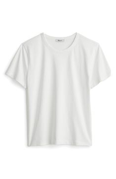 Crafted of 100% cotton jersey, this crewneck T-shirt was designed with a true classic fit. So easy and absolutely essential. 23 1/2" length (size medium) Crewneck Short sleeves 100% cotton Machine wash, tumble dry Imported Perfect White Tee Shirt, Plain White Tees, White Tshirt Women, Style Roots, Plain White T Shirt, Drama Teacher, Plain White Tee, White Tee Shirts, White Tee