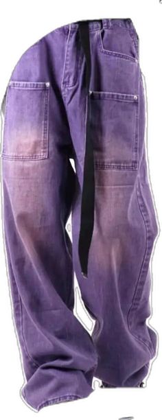 Hyacinth' Purple Gradual Color Pants AlielNosirrah Purple Wide Leg Bottoms For Streetwear, Purple High Waist Pants For Streetwear, High Waist Purple Pants For Streetwear, Purple Straight Leg Pants For Streetwear, Purple Streetwear Pants With Pockets, Trendy Baggy Purple Bottoms, Streetwear Purple Pants With Pockets, Purple Baggy Straight Leg Pants, Baggy Purple Bottoms With Pockets