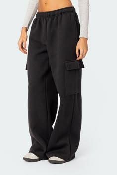 Wide Leg Cargo Sweatpants Cargo Sweats, Sweatpants Wide Leg, Cargo Sweatpants, Baggy Sweatpants, Wide Leg Sweatpants, Loose Trousers, Cargo Style, Black Cargo, Dream Clothes