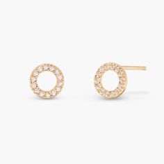 Add a touch of elegance with Lydia 14K Gold Diamond Earrings. Made of 14k gold with delicate diamond studs, these earrings are perfect for any fancy occasion. Sparkle and shine with these must-have accessories! Available in 14k yellow gold Size: 1/4" Lab Grown Diamond Diamond size: 1mm round diamonds Post with friction back SKU: BYED0009 14k Yellow Gold Earrings With Diamond Accents, 14k Yellow Gold Round Cluster Earrings, 14k Gold Halo Design Drop Earrings, Delicate Round Diamond Earrings For Formal Occasions, Elegant 14k Gold Round Cut Earrings, 14k Gold Halo Design Earrings, Everyday 14k Gold Round Cut Earrings, Delicate 14k Gold Earrings For Formal Occasions, Yellow Gold Diamond Earrings With Accents In Sterling Silver