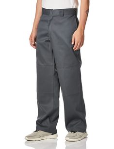 PRICES MAY VARY. Sits at waist with a generous fit in seat and thigh; straight leg Reinforced knees 8.5 oz. Heavyweight Twill, 65% Polyester/35% Cotton Easy-care stain resistant, Wrinkle resistant Sturdy metal hook-and-bar closure secures waistband Flat Front Work Pants With Pockets, Relaxed Fit Work Pants With Belt Loops, Solid Work Pants With Welt Pockets, Best Work Pants, Safety Clothing, Work Pants, Workout Pants, Top Styles, Work Wear