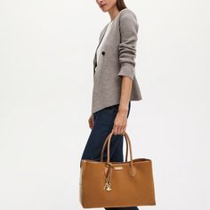 London Leather Tote Bag in Tan Nubuck | Aspinal of London Fall Shoulder Bag With Gold-tone Hardware, Fall Office Bag In Textured Leather, Fall Office Bags In Textured Leather, Timeless Top Handle Bag For Fall, Leather Bags For Workwear In Fall, Leather Bag For Work In Fall, Chic Suede Satchel For Shopping, Versatile Bags With Gold-tone Hardware For Fall, Suede Shoulder Bag With Gold-tone Hardware