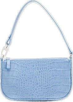 Trendy Blue Baguette Bag For Everyday, Chic Blue Baguette Bag For Travel, Trendy Blue Satchel Baguette Bag, Everyday Blue Satchel Baguette Bag, Everyday Blue Baguette Satchel Bag, Chic Blue Baguette Bag For Everyday, Light Blue Rectangular Shoulder Bag For Formal Occasions, Blue Double Handle Baguette Bag For Everyday Use, Elegant Blue Baguette Bag For Evening