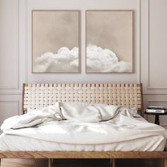 Above the Clouds Framed Canvas Duo - Neutral - AureousHome Above The Bed Art, Photos Above Bed, Bedroom Wall Decor Ideas Above Bed, Frames Above Bed, Pictures Above Bed, Master Bed Ideas, Above Bed Ideas, Bedroom Art Ideas, Artwork Above Bed