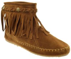 PRICES MAY VARY. Fit: SNUG, NARROW Western Fringe Style Look With Back Zipper Material: faux Suede , Studded Top Women sizes 5 - 10 moccasin fringe Moccasin Ankle Boots, Native American Moccasins, Fringe Moccasins, Boots Fit, Fringe Fashion, Mens Walking Shoes, Moccasin Boots, Game Party, Fashion Edgy