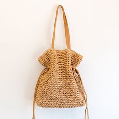 Elena Handbags Retro Straw Woven Tote Bag Versatile Natural Hobo Tote Bag, Everyday Pouch Bags With Braided Handles, Casual Woven Hobo Bag In Pouch Shape, Casual Woven Hobo Pouch Bag, Versatile Natural Color Pouch Bag, Versatile Bucket Bag Tote With Braided Handles, Versatile Natural Straw Shoulder Bag, Beige Bucket Bag With Braided Handles, Versatile Natural Straw Bag For Everyday Use