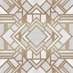 an art deco design with gold lines and squares on a white background canvas wall art print