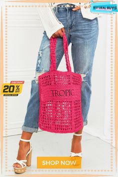 Fame Tropic Babe Staw Tote Bag Trendy Crochet Bag With Removable Pouch, Trendy Vacation Bag With Top Carry Handle, Trendy Pouch Bags For Shopping, Trendy Rectangular Crochet Bag, Trendy Bucket Beach Bag With Top Carry Handle, Trendy Beach Bag For Shopping, Crochet Satchel Bag With Top Carry Handle For Shopping, Trendy Crochet Shoulder Bag With Removable Pouch, Casual Pouch Beach Bag For Shopping