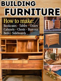 the cover of building furniture how to make bookcases tables chairs beds sideboards