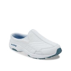 Easy Spirit-Travel Time Slip-On Sneaker Slide into sporty comfort with the Travel Time slip-on sneaker from Easy Spirit. With an orthotic-friendly removable footbed and thick foam midsole, this clog-inspired pair gives you the support you need.