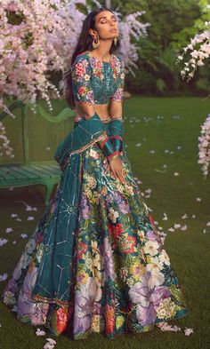 Green Lehenga Choli, Green Lehenga, Lehenga Choli, Bridal Wear, Lehenga, Quality Fabric, Premium Quality, Multi Color, Weddings