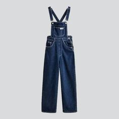 Step into the '90s with our dark wash distressed denim jumpsuit from the 2023 Spring-Summer Collection ââ‚?a modern take on aged style!Why It's Your Next Summer StapleThis ageless denim jumpsuit is the perfect blend of established fashion and edgy. aged style. With its straight leg silhouette and mid wash. this jumpsuit is patterned to flatter any figure while giving off that effortless cool. grunge look. The distressed pattern adds a unique touch. and the zipper and button closure ensure both t Blue Denim Jumpsuit, Relaxed Fit Straight Leg, Fitted Wide-leg Denim Blue Overalls, Full-length Blue Denim Jumpsuit, Blue Full-length Cotton Denim Jumpsuit, Womens Denim Jumpsuit, Non-stretch Blue Denim Overalls, Jumpsuit Online, Grunge Look, Color Complement