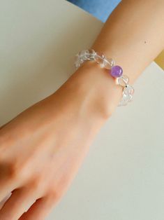 This bracelet features mesmerizing white crystal beads, each carefully selected for their clarity and luster, and the stretch design is comfortable and easy to wear, ensuring a perfect fit for any wrist size, whether worn alone for a minimalist look, or Stack with other bracelets for a more dramatic effect Gemstone:White Crystal,Pink Crystal,Amethyst,Green Cat Eye,Aquamarine Gemstone Dimensions:10mm Length:Small 130-140mm,Large 150-160mm,170-180mm(Micro elastic） Weight:22g-23g Minimalist White Beaded Crystal Bracelet, Modern White Bracelets With Round Beads, Everyday White Crystal Bracelet With Faceted Beads, Modern White Round Beads Bracelets, Modern White Round Bead Bracelets, Modern White Round Beaded Bracelets, Adjustable Clear Crystal Bracelet With Round Beads, White Crystal Bracelet For Everyday Use, White Crystal Bracelet For Everyday