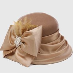 forbusite Stylish camel wool felt hat for womens Wool Cloche Hat, Felt Wool, Rhinestone Embellishments, Hat For Women, Cloche Hat, Cozy Fits, Timeless Accessories, Vintage Glamour, Winter Style