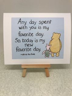 a greeting card with an image of winnie the pooh