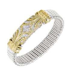 Diamond Bracelet - 22608D12F-Vahan-Swag Designer Jewelry Julie Vos Jewelry, Diamond Cuff Bracelet, Signature Bracelet, Julie Vos, Cuff Bracelet, Rope Bracelet, Diamond Bracelet, Beautiful Jewelry, Gold Diamond