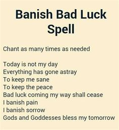 good luck wiccan chant - Ecosia Bad Luck Spell, Good Luck Spell, Luck Spell