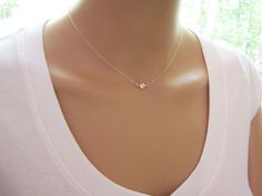 Tiny Diamond Sterling Silver Choker Necklace Tiny Diamond Necklace, Sterling Silver Necklace Dainty, Diamond Necklace Simple, Sterling Silver Choker Necklace, Tiny Necklace, Pendant Choker Necklace, Diamond Choker Necklace, Necklace Everyday, Dainty Diamond Necklace