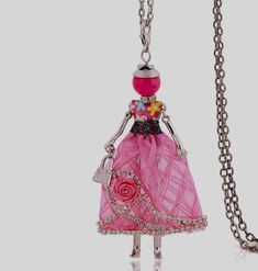 1 pc Fashion Doll Pendant Necklace ,perfect gift, friends, daughters,moms, co workers, group gifts. ➡️🛑due to camera light color might be different Length about : 4 inches long Shipping Information Once a package leaves our shop, we NO longer have control of the delivery and cannot be held liable for issues including, but not limited to, damages, delivery to the wrong address (by USPS), incorrect shipping address (provided by buyer), and others. ➡️🛑 If there is an issue with your shipment, ple Diy Crochet Jewelry, Doll Necklace, Pendant Necklace Vintage, Doll Pendant, Rhinestone Crown, Group Gifts, French Dolls, Favorite Teacher, Co Workers