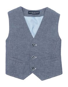 Wash at 30° c Dry cleanable Do not bleach Iron at 150° c max Plain weave Denim effect No appliqués Solid color V-neck Double-breasted Sleeveless Fully lined 3 buttons No pockets Suit Vest, Stella Mccartney Kids, Plain Weave, Personal Shopping, Vest Dress, Double Breasted, Solid Color, Top Outfits, V Neck