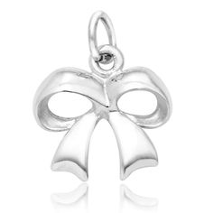 PRICES MAY VARY. Perfect for everyday wear, this Ribbon Bow pendant is beautiful and very stylish. It will be a great addition to your jewelry collection. Set in sterling silver. Stamped with the 925 trademark for authenticity. Bow Pendant, Bow Charm, Silver Ribbon, Jewelry Making Charms, Ribbon Bow, Ribbon Bows, Charm Pendant, Top Fashion Brands, Shop Top