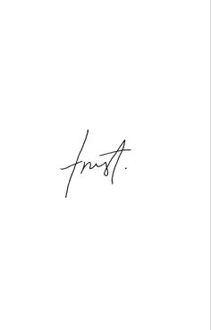 a black and white photo with the word frist written in cursive writing