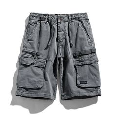 Applicable Season: summer Pattern Type: Solid Waist Type: MID Gender: MEN Closure Type: Elastic Waist Length: shorts Material: COTTON Pant Style: regular Fit Type: regular Style: Casual Decoration: Pockets Gray Bottoms With Built-in Shorts For Summer, Gray Cargo Shorts With Pockets For Outdoor, Summer Beach Bottoms With Cargo Pockets, Gray Cargo Pocket Bottoms For Summer, Gray Cargo Bottoms For Summer, Cotton Shorts For Summer Outdoor Activities, Beach Cargo Shorts For Summer, Summer Bermuda Bottoms With Cargo Pockets, Bermuda Bottoms For Summer Outdoor