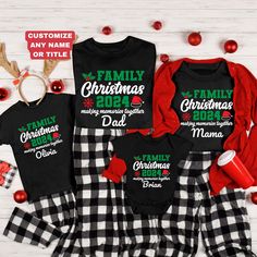 Custom Family Name Christmas 2024 Reunion Shirts, Personalized Grandparent Christmas Family Sweatshirt, Christmas Group Shirt, Family Kids Christmas Shirt, Cute Winter Hoodie You are welcome to Tabithas Fashion store! I'm here to help you to have a good shopping experience as much as I can. If you have any request (more size and color options) please feel free to message me. I will reply as soon as possible. * Please note: This design will be made with Direct To Fabric print (DTF). * I have list Red Christmas Top For Family Occasions, Family Holiday Letter Print T-shirt, Family Holiday T-shirt With Letter Print, Holiday Family Letter Print Tops, Holiday Letter Print T-shirt, Holiday Letter Print Tops For Family, Letter Print Tops For Family Holiday, Holiday Tops With Letter Print, Family Christmas Tops With Graphic Print