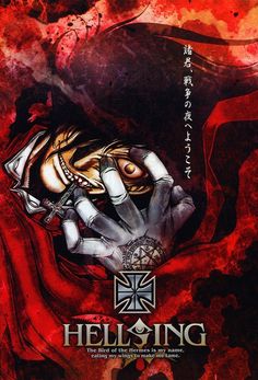 the cover to hellsing's latest album, featuring an image of a demonic demon holding