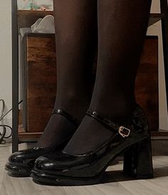 #coquette #maryjanes #shoes #heels How Pinterest Sees Me Shoes, Heels Coquette, Coquette Shoes, Pretty Heels, Clothes Wishlist, Dark Coquette, Dream Dresses, Lust For Life