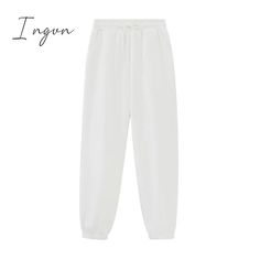 Ingvn - Toppies Womens Tracksuits Hooded Sweatshirts Autumn Winter Fleece Oversize Hoodies Solid White Winter Hoodie Sweats, Cheap White Sweat-resistant Activewear, White Wide-leg Sweatpants With Side Pockets, White Casual Moisture-wicking Sweatpants, White Full-length Cotton Joggers, Tracksuit Women, Pullover Jacket, White Pants, Oversize Hoodie