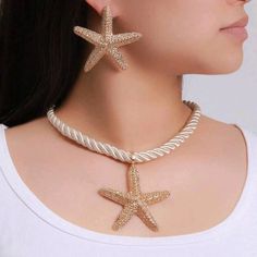 Questions? Leave A Comment Below! Elegant Summer Jewelry With Starfish Charm, Elegant Starfish Charm Jewelry For Vacation, Elegant Starfish Jewelry For Vacation, Elegant Starfish Shaped Jewelry For Vacation, White Starfish Jewelry For Beach, White Starfish Jewelry For Beach Season, Summer Vacation Starfish Jewelry, Starfish Jewelry For Vacation, White Starfish Jewelry For Vacation