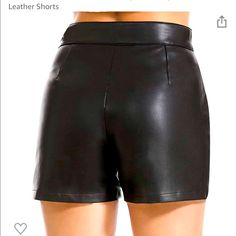 High Waist Leather Shorts Black Leather High Waisted Shorts, Chic Leather High-waisted Shorts, Casual High-waisted Leather Shorts, Leather High-waisted Shorts With Belt Loops, Black Leather High-waisted Shorts, Leather Shorts, High Waisted, Womens Shorts, Women Shopping