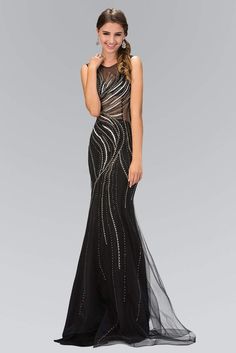 Elizabeth K - GL2150 Embellished Jewel Neck Trumpet Gown – Couture Candy Best Party Dresses, Velvet Party Dress, Plus Size Cocktail Dresses, Long Dress Design, Prom Long, Affordable Prom Dresses, Trumpet Gown, Black Bridesmaid Dresses, Formal Dresses Short