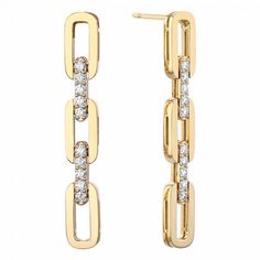 Roberto Coins, Gold Diamond Drop Earrings, Plastic Ring, Link Earrings, Rare Gems, Diamond Settings, Diamond Fashion