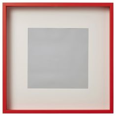 a white and red frame with a gray square in the bottom right corner on a white background