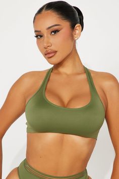 Available In Olive. Seamless Bralette Mix And Match From Weekend Vibe Collection For The Perfect Look! Scoop Neck Racerback Full Stretch Final Sale 82% Nylon 18% Elastane Imported | Weekend Vibe Seamless Bralette in Olive Green size Small by Fashion Nova Olive Fashion, Weekend Vibes, Travel Packing, Matching Dresses, Bra Lingerie, Body Goals, Active Wear For Women, Clothes For Sale, Dresses For Sale