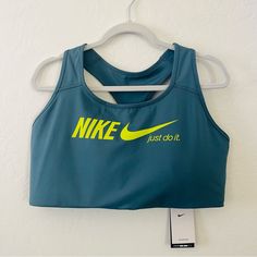 Brand New With Tags, Nike Swoosh Sports Bra, Medium Support, Removable Padding, Has On The Band A Soft Material So It Doesn’t Restrained You Or Leave You A Mark. Top Seller On Nike, Very Conformable. Size: 2x Color: Greenish / Fluorescent Green Working. Ask Any Questions You May Have. I Ship Daily, Except Weekends. Weekend Sales Ship Monday. Blue Sporty Activewear With Logo Print, Sporty Blue Activewear With Logo Print, Nike Sports Bra With Go-dry Technology, Nike Go-dry Athletic Fit Sports Bra, Nike Athletic Fit Sports Bra With Go-dry, Nike Athletic Fit Sports Bra With Go-dry Technology, Nike Moisture-wicking Sports Bra For Workout, Nike Sports Activewear, Blue Logo Print Activewear For Sports