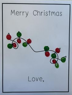 a christmas card with the words merry christmas love