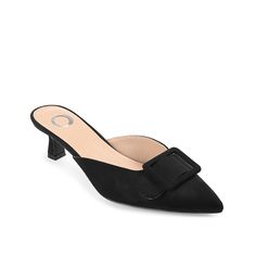 Journee Collection-Vianna Mule Revamp your dressy look with the Vianna mule from Journee Collection. Cute buckle detail on a pointed toe silhouette brings oodles of charm to this kitten heel mule. Chic Low Heel Mules For Evening, Chic Evening Mules With Low Heel, Elegant Mules With Buckle Closure For Office, Elegant Office Mules With Buckle Closure, Chic Pointed Toe Mules With Buckle Closure, Pointed Toe Mules With Buckle Closure For Office, Office Mules With Buckle Closure And Pointed Toe, Elegant Mules With Buckle Closure For Work, Low Heel Mules With Buckle For Evening