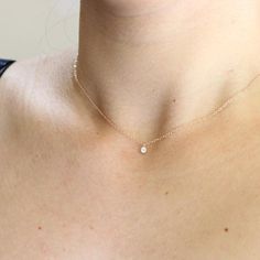 Rose gold solitaire necklace Tiny CZ diamond necklace gold | Etsy Minimalist Diamond Necklace With Single Diamond, Minimalist Single Diamond Necklace, Delicate Solitaire Necklace With Clavicle Chain For Everyday, Dainty Everyday Diamond Solitaire Necklace, Minimalist Diamond Necklace With Delicate Chain And Round Pendant, Dainty Diamond Solitaire Necklace For Everyday, Everyday Dainty Diamond Necklace With Single Diamond, Dainty Diamond Charm Necklaces, Dainty Everyday Necklace With Single Diamond