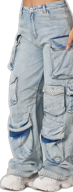 Cargo Jeans, Premium Denim, Baggy Fits, Collage, Pants, Blue, Pins, Design, Trousers